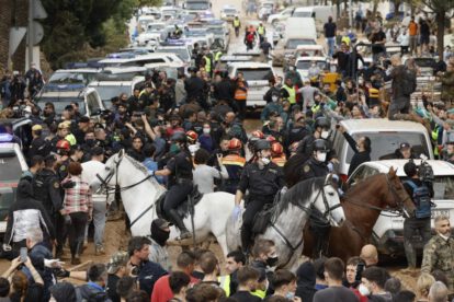 Inundaciones en España durante la visita de los Reyes de España