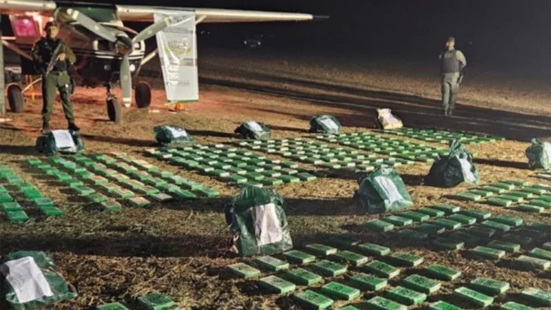 Cocaína en Argentina incautada en operativo antidrogas