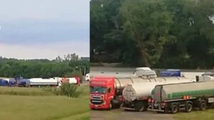 Camiones cisternas bolivianos varados en Argentina