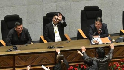Agresiones a Choquehuanca en la Asamblea Legislativa Plurinacional