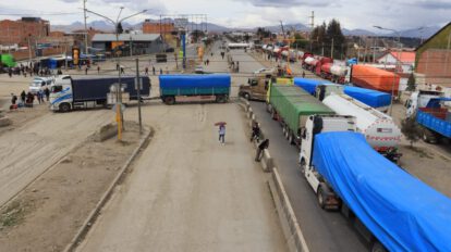 Bloqueos de transportistas exigiendo soluciones al desabastecimiento de combustible