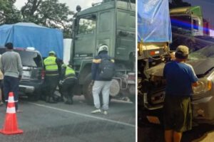 Accidente vial en Santa Cruz donde falleció el policía Jairo L.L.