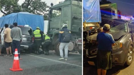 Accidente vial en Santa Cruz donde falleció el policía Jairo L.L.