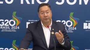 Luis Arce defiende el Modelo Económico Social Comunitario Productivo en la cumbre del G20