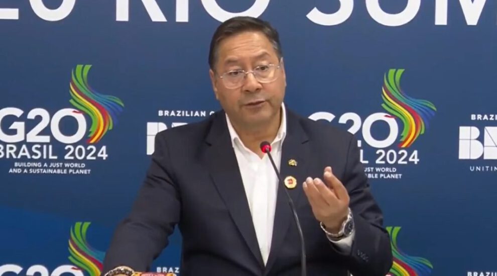 Luis Arce defiende el Modelo Económico Social Comunitario Productivo en la cumbre del G20