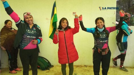 competencia ciclística en Machacamarca