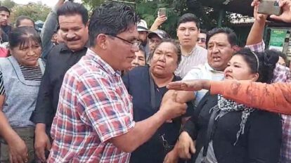 Héctor Arce tras salir de la Felcc