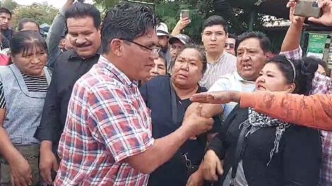 Héctor Arce tras salir de la Felcc