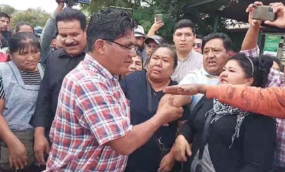 Héctor Arce tras salir de la Felcc