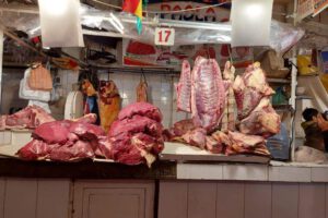 venta de carne en Oruro