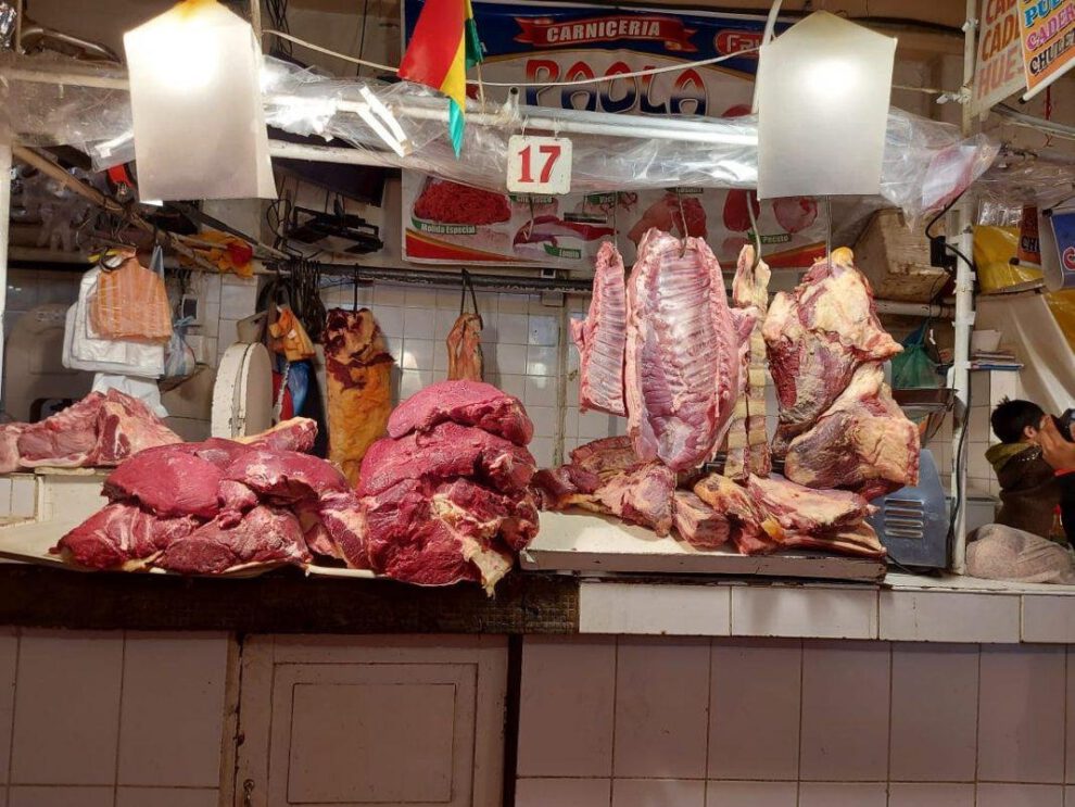 venta de carne en Oruro
