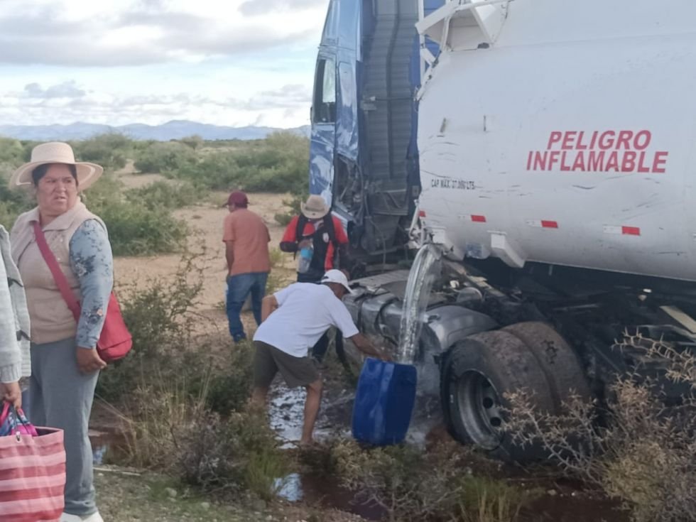 Accidente de camión cisterna en Villazón