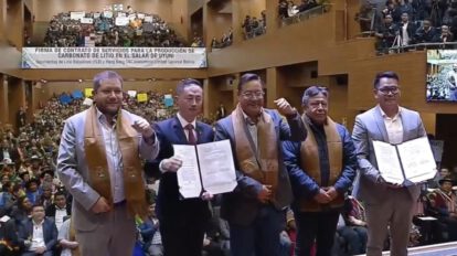 Producción de litio en Bolivia con contrato de empresa china