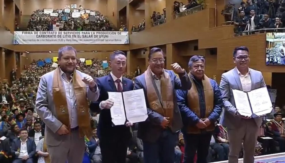 Producción de litio en Bolivia con contrato de empresa china