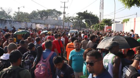 Aumento histórico de migrantes en México en Tapachula