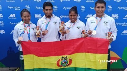 Bolivia brilla con bronce en relevos mixto