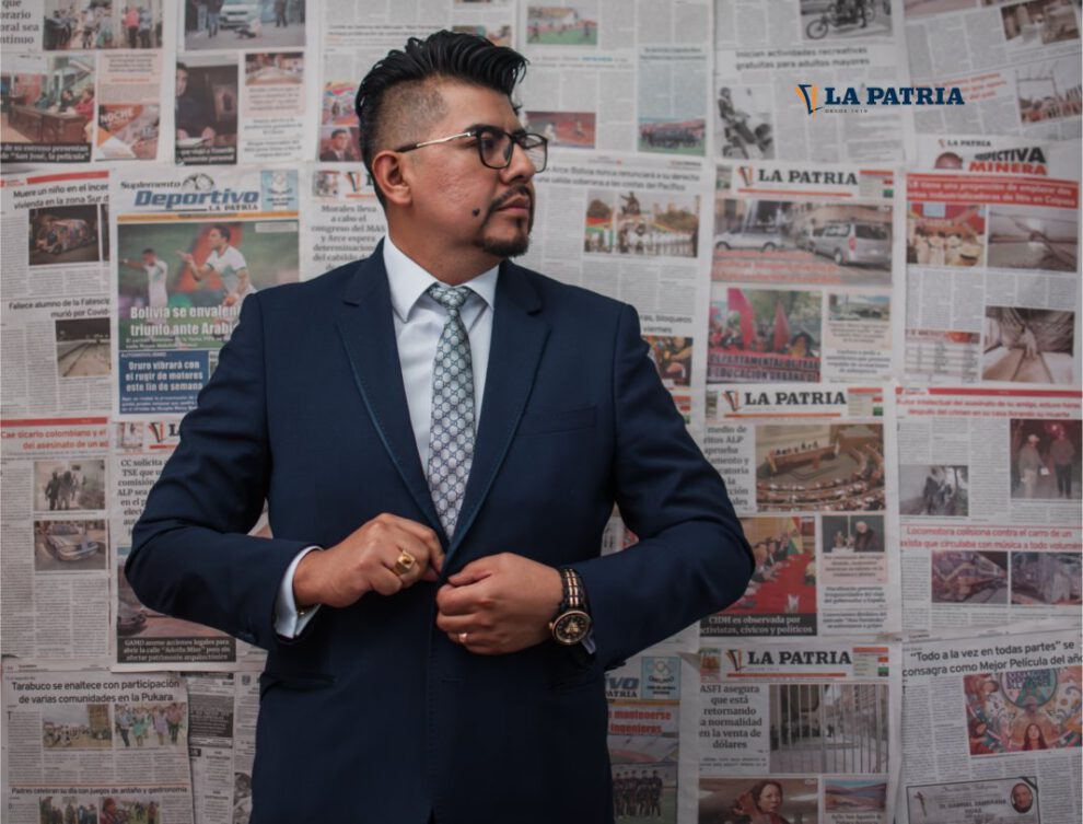 Nicky Alvin Reynaga Morales, empresario orureño y gerente general de la empresa Nuevo Milenio