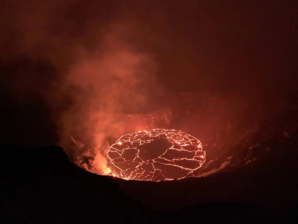 Kilauea erupción y fuentes de lava