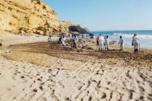 Derrame de crudo en Talara afecta playas de Piura