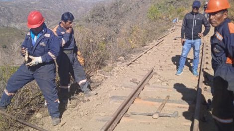 Robo de rieles en Sucre