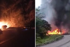 Camión cisterna incendio Santa Cruz