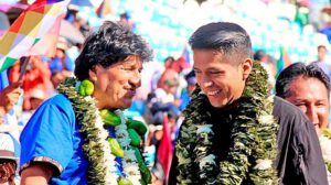 Evo Morales apoya a Andrónico Rodríguez en Chimoré