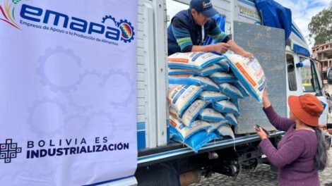 acopio de arroz en Bolivia