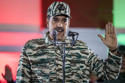 Nicolás Maduro habla durante un acto en Caracas