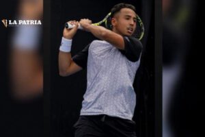 Hugo Dellien en plena competencia en el Abierto de Australia