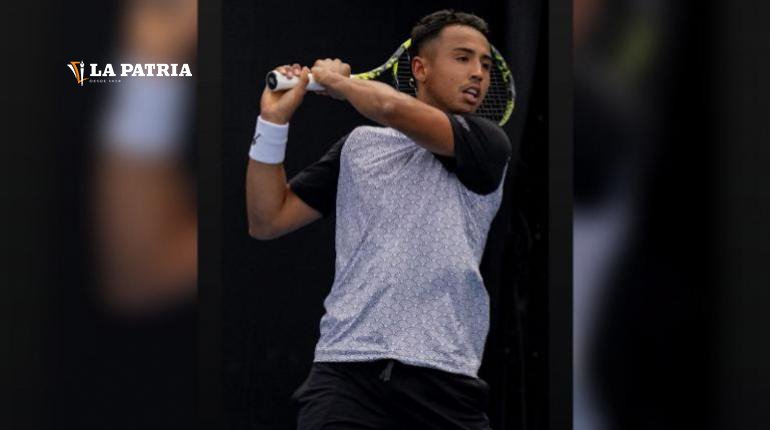 Hugo Dellien en plena competencia en el Abierto de Australia