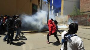 Enfrentamiento con la Policía en Cochabamba