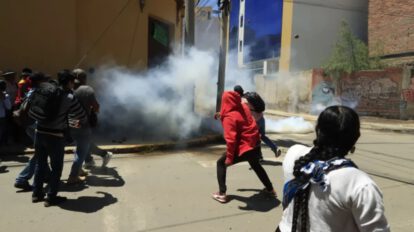 Enfrentamiento con la Policía en Cochabamba