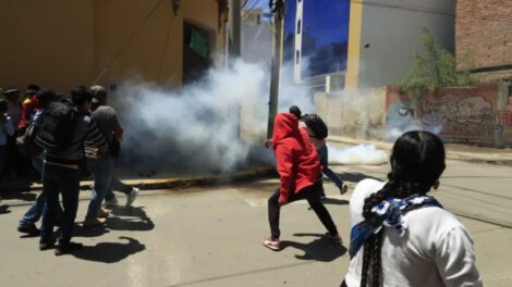 Enfrentamiento con la Policía en Cochabamba
