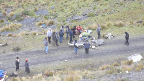 Accidente de tránsito en la carretera a los Yungas