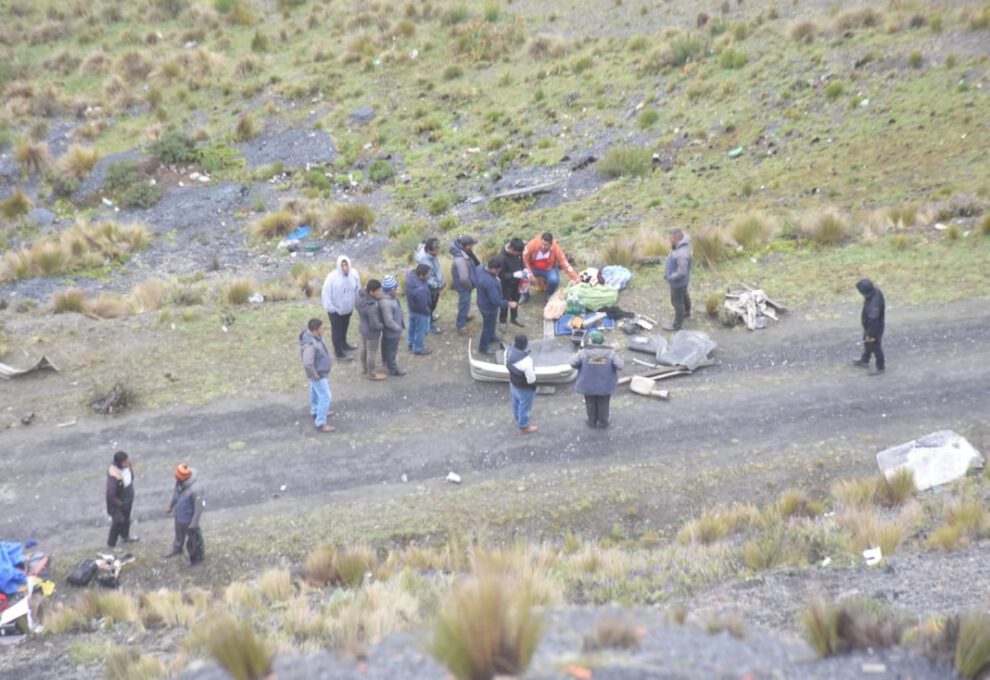 Accidente de tránsito en la carretera a los Yungas