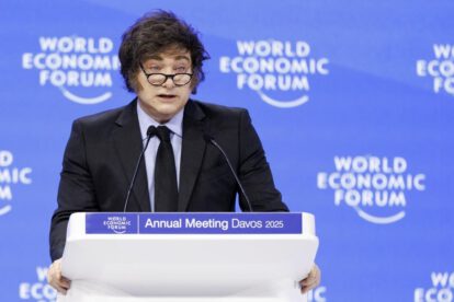 Javier Milei en Davos criticando la ideología woke