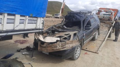 Accidente de tránsito en Oruro con vagoneta y tráiler