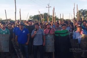 Evo Morales y sus seguidores en Cochabamba