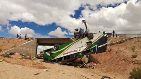 Accidente de autobús en Bolivia que dejó 19 muertos