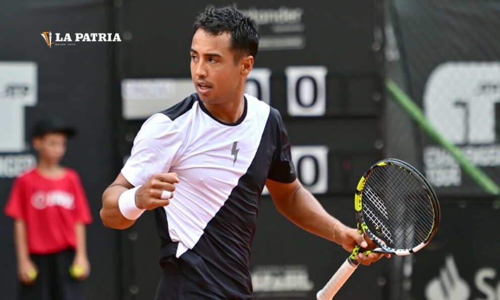 Hugo Dellien celebra el triunfo en el Brasil Tennis Challenger