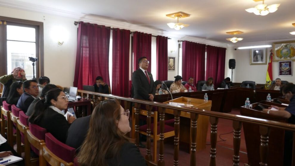 informe de gestión 2024 del alcalde de Oruro ante el Concejo Municipal