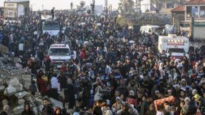 Desplazamiento de palestinos en Gaza