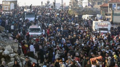 Desplazamiento de palestinos en Gaza