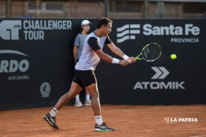 Hugo Dellien durante el partido final del Rosario Challenger