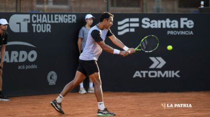 Hugo Dellien durante el partido final del Rosario Challenger
