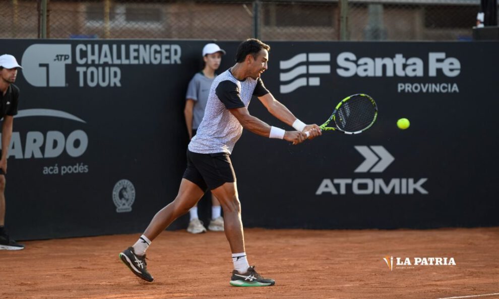Hugo Dellien durante el partido final del Rosario Challenger