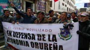 Protesta en Oruro por la economía