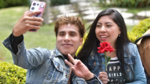 Pareja en día de San Valentín