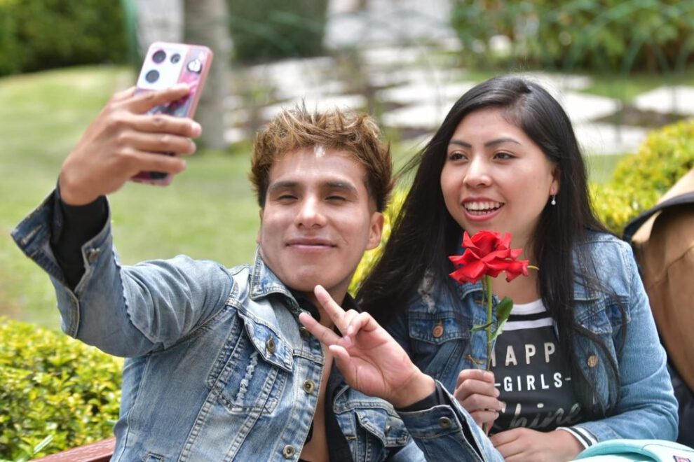 Pareja en día de San Valentín