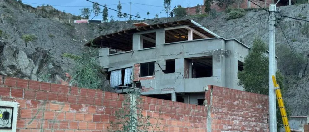 Deslizamiento de tierra en La Paz